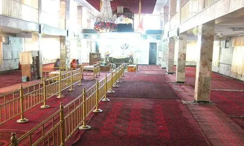 The interior of a Sikh temple in Kabul, Afghanistan.