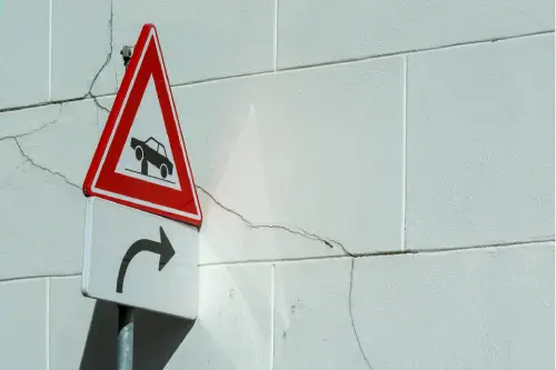 Traffic warning sign symbolizing shared fault in a California comparative negligence car accident claim